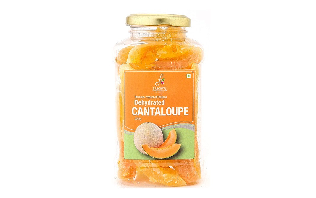 Flyberry Gourmet Dehydrated Cantaloupe    Glass Jar  250 grams